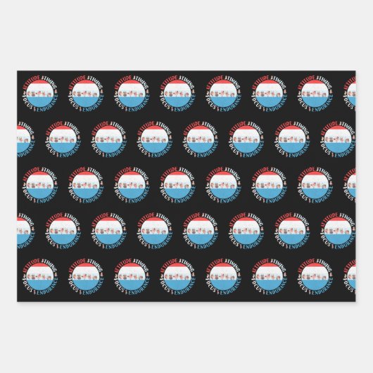 Baseball Player Mindset - Red White Blue Geschenkpapier Set (Vorderseite)