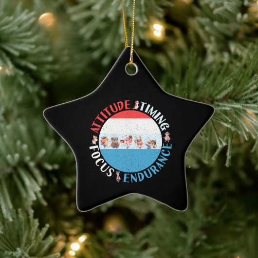 Baseball Player Mindset - Red White Blue Keramik Ornament (Baum)