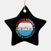 Baseball Player Mindset - Red White Blue Keramik Ornament (Vorne)