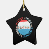 Baseball Player Mindset - Red White Blue Keramik Ornament (Links)