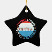 Baseball Player Mindset - Red White Blue Keramik Ornament (Hinten)