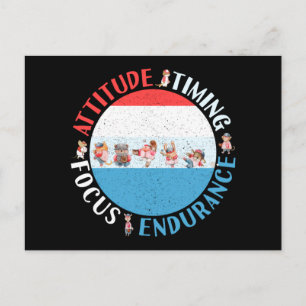 Baseball Player Mindset - Red White Blue Postkarte