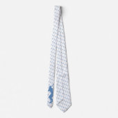 Baseball-Player mit Bat Blue Karo Necktie Krawatte (Rückseite)