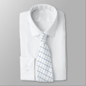 Baseball-Player mit Bat Blue Karo Necktie Krawatte (Gebunden)