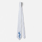 Baseball-Player mit Bat Blue Karo Necktie Krawatte (Vorderseite)