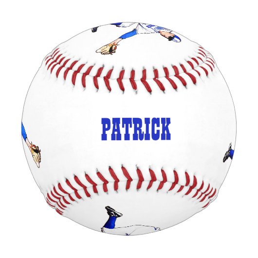 Baseball-Player mit Ihrem Namen oder Monogramm Baseball (Rückseite)