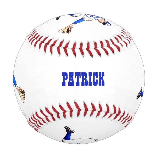 Baseball-Player mit Ihrem Namen oder Monogramm Baseball (Vorderseite)