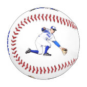 Baseball-Player mit Ihrem Namen oder Monogramm Baseball (Vorderseite Links)