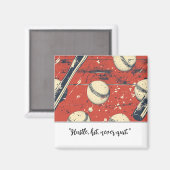 "Baseball Player Motivation Magnet (Vorderseite/Rückseite)
