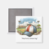 Baseball Player Motivation Magnet (Vorderseite/Rückseite)