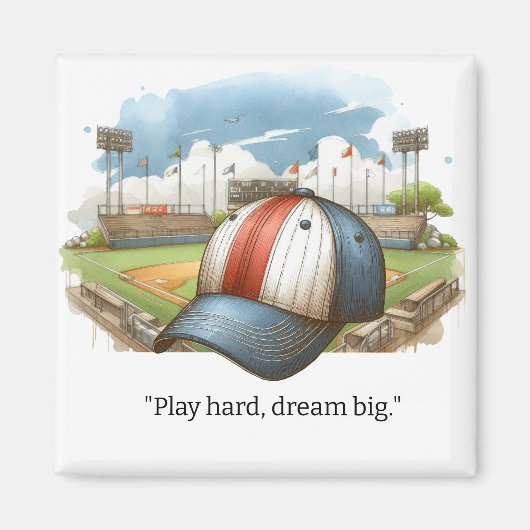 Baseball Player Motivation Magnet (Vorne)