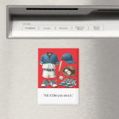 Baseball Player Motivation Magnet (In Situ (Geschirrspüler))
