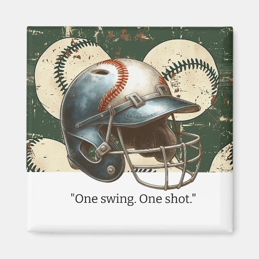 Baseball Player Motivation Magnet (Vorne)
