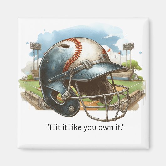 Baseball Player Motivation Magnet (Vorne)