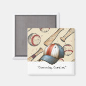 Baseball Player Motivation Magnet (Vorderseite/Rückseite)