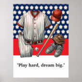 Baseball Player Motivation Poster (Vorne)