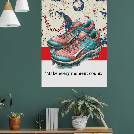 Baseball Player Motivation Poster (Wohnzimmer 1)