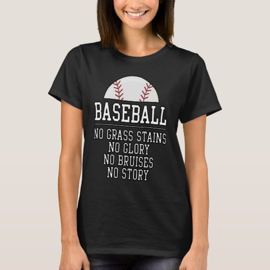 Baseball Player Motivierend Inspiration Zitat T-Shirt (Vorderseite)