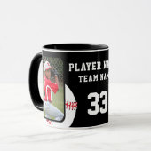 Baseball-Player-Name Team-2-Fotos Tasse (Vorderseite Links)