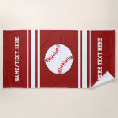 Baseball Player Name Team Club Name Custom Color Strandtuch (Vorderseite)