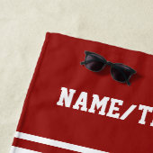 Baseball Player Name Team Club Name Custom Color Strandtuch (Beispiel)