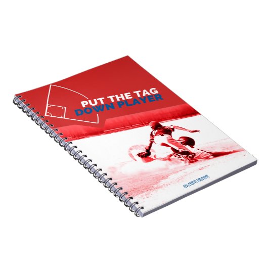 Baseball-Player-Notebook Notizblock (Rechte Seite)
