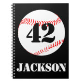 Baseball-Player oder benutzerdefinierten Teamnoteb Notizblock (Vorderseite)