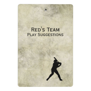 Baseball Player Personal Team Mini Klemmbrett