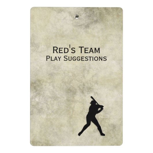 Baseball Player Personal Team Mini Klemmbrett (Rückseite)