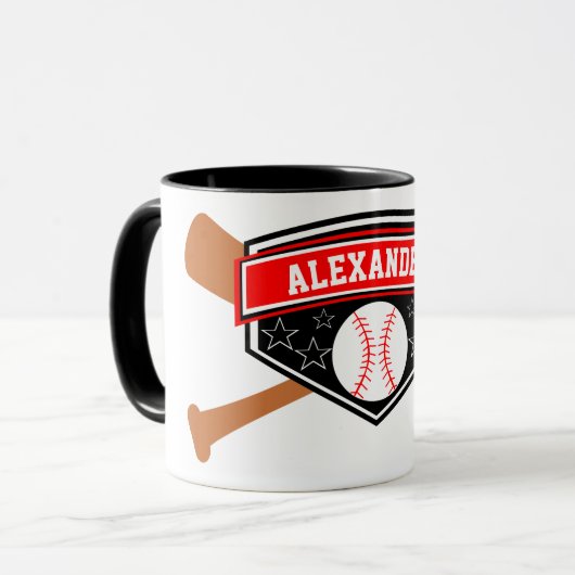 Baseball Player personalisieren Tasse (Vorderseite Links)