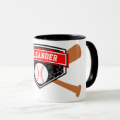 Baseball Player personalisieren Tasse (VorderseiteRechts)