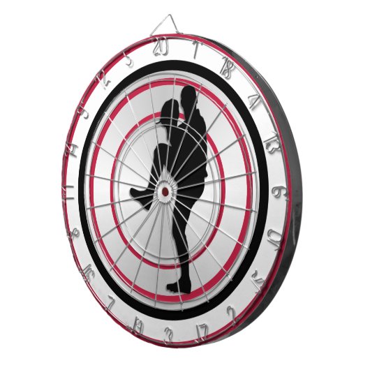 Baseball Player Pitcher Windup Dartscheibe (Vorderseite rechts)