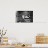 Baseball Player Portrait Holding Bat Poster (Küche)