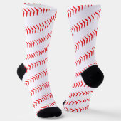 Baseball Player Red Laces Spiral Fun Sport Socken (Gewinkelt)