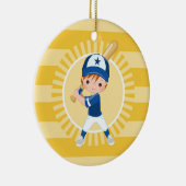 Baseball Player - Redhead Boy Keramik Ornament (Rechts)