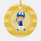 Baseball Player - Redhead Boy Keramik Ornament (Vorne)