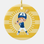 Baseball Player - Redhead Boy Keramik Ornament (Hinten)