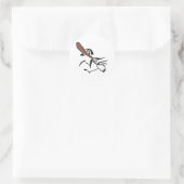Baseball Player Runder Aufkleber (Tasche)