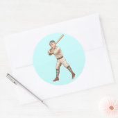 Baseball Player Runder Aufkleber (Umschlag)