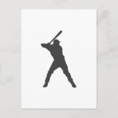 Baseball-Player-Silhouette Postkarte (Vorderseite)