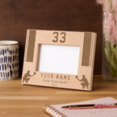 Baseball Player Silhouette Sports Geätzte Rahmen (Links)