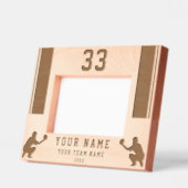 Baseball Player Silhouette Sports Geätzte Rahmen (Links)