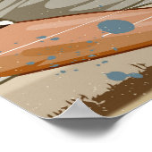 Baseball-Player-Sliding Poster (Ecke)