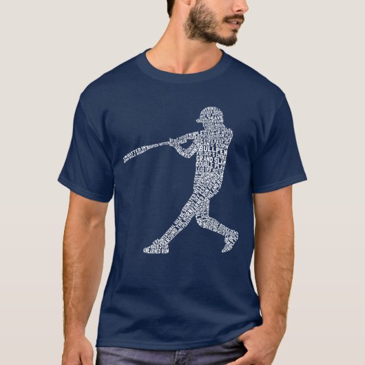 Baseball Player Softball Art T-Shirt (Vorderseite)