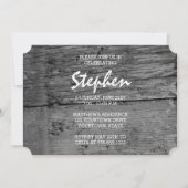 Baseball Player Sports Rustikales Foto Abschluss Einladung (Rückseite)