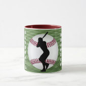 Baseball-Player-Tasse mit seinem Namen Tasse (Zentrum)