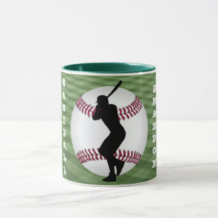 Baseball-Player-Tasse mit seinem Namen Tasse