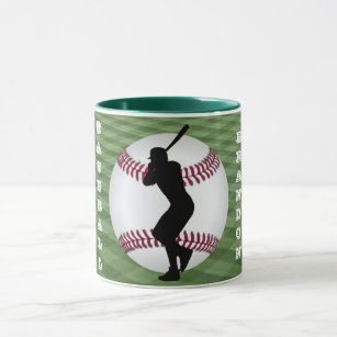 Baseball Player-Tasse mit seinem Namen Tasse