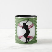 Baseball-Player-Tasse mit seinem Namen Tasse (Zentrum)