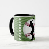 Baseball-Player-Tasse mit seinem Namen Tasse (Vorderseite Links)
